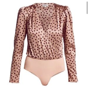 L’AGENCE puff sleeve bodysuit EUC